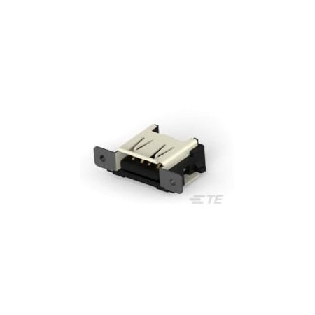 Te Connectivity Telecom And Datacom Connector, 4 Contact(S), Female, Right Angle, Solder Terminal, Receptacle 5353928-2